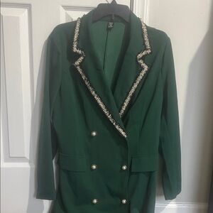 Elegant Green Women's Blazer